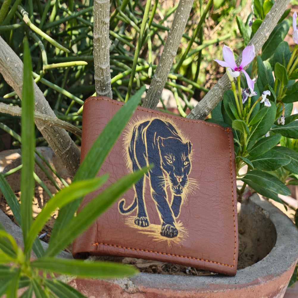 Fierce Elegance in Your Pocket – Handcrafted Panther Wallet