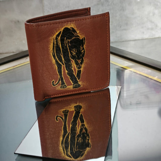 Fierce Elegance in Your Pocket – Handcrafted Panther Wallet
