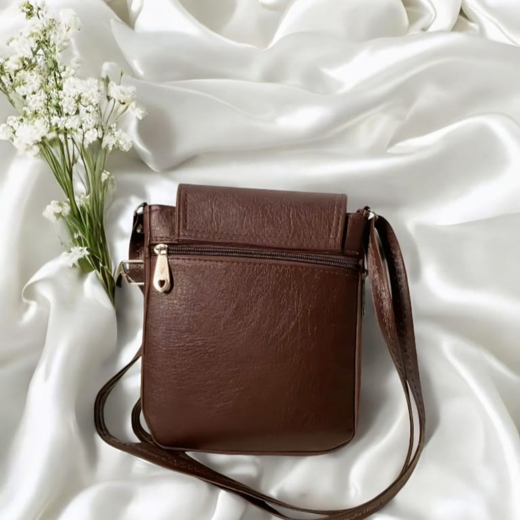 Handcrafted Pure Leather Sling Bag – MSD Cricket Tribute Edition