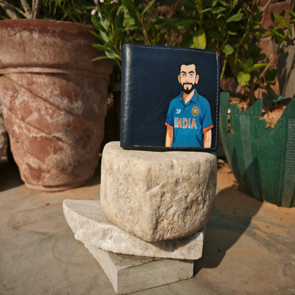 King Kohli Anime Edition – Handcrafted Leather Wallet