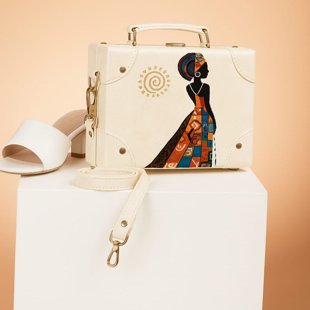 Afro-Luxe Handcrafted Box Bag
